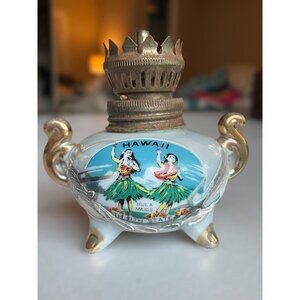 VINTAGE Hawaii Hula Maid Souvenir Mini Oil Lamp No glass top
